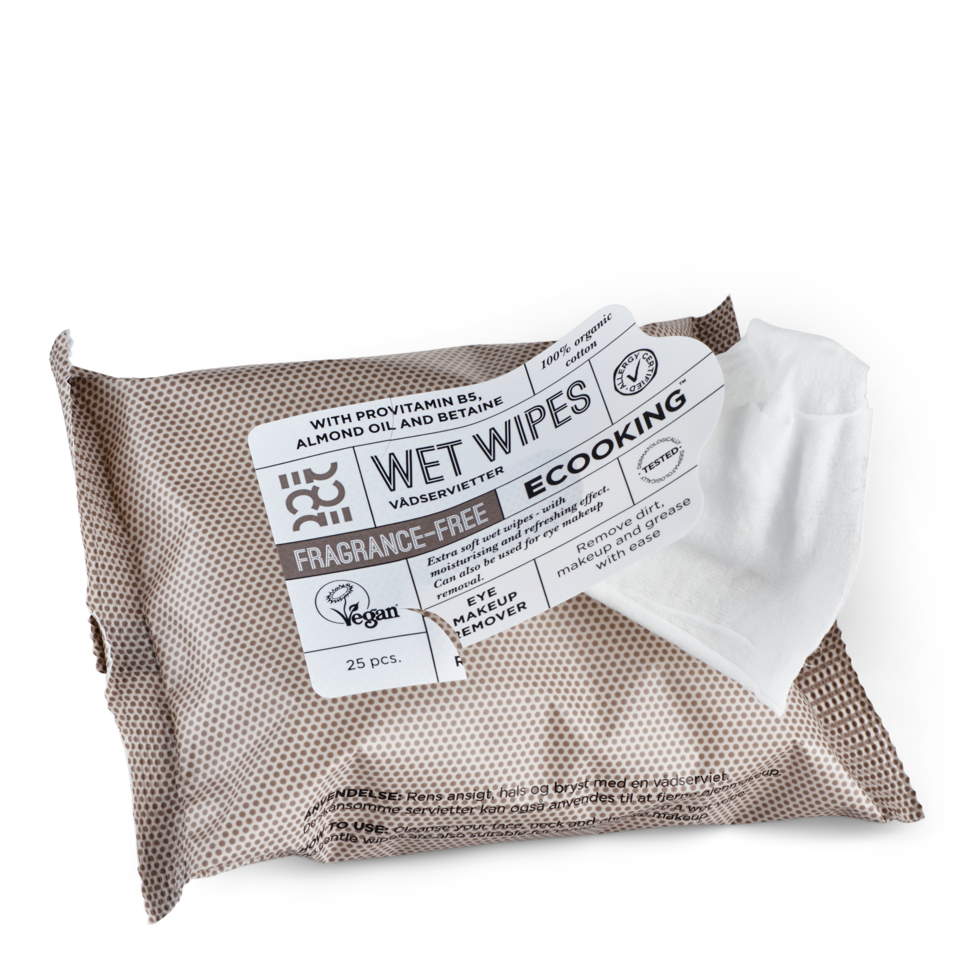 Vådservietter parfumefri – 25 stk.